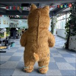 Husky Plush Yellow Inflatable Mascot Costume