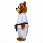 Karate bear Mascot Costume