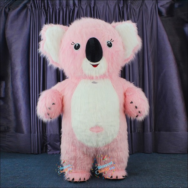Koala Plush Pink Inflatable Mascot Costume
