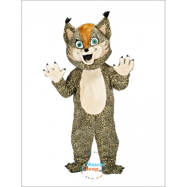 Cute Happy Leopard Mascot Costume