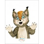Cute Happy Leopard Mascot Costume