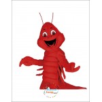 Happy Lobster Mascot Costume