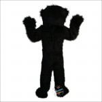 Long Hair Black Bear Cartoon Mascot Costume