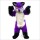 Long Hair Purple Wolf Fox Dog Cartoon Mascot Costume