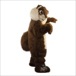 Long-Haired Squirrel Cartoon Mascot Costume