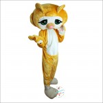 Lovely Yellow Cat Cartoon Mascot Costume