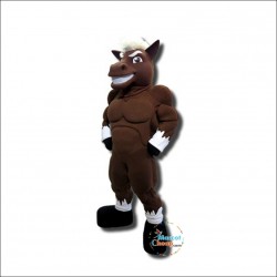 College Cool Power Mustang Mascot Costume