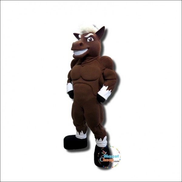 College Cool Power Mustang Mascot Costume
