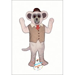 Marty Mouse With Vest And Hat Mascot Costume