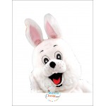 Mascot Costume Happy White Rabbit