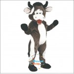 brown cow mascot costume