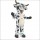 Black and white cow mascot costume