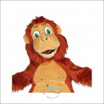 Long Plush Orangutan Mascot Costume