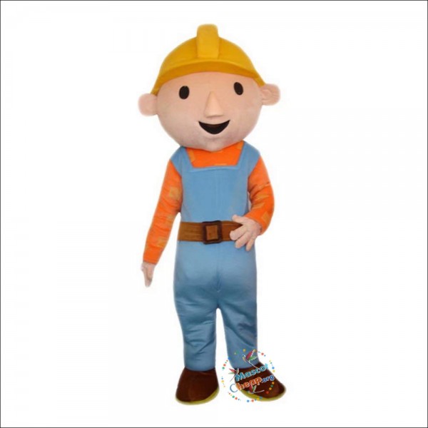 Miner Coalman Cartoon Mascot Costume