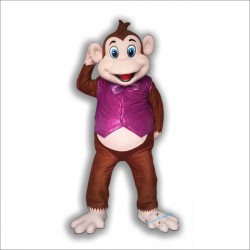 Monkey with Purple Vest Animal Mascot Costume