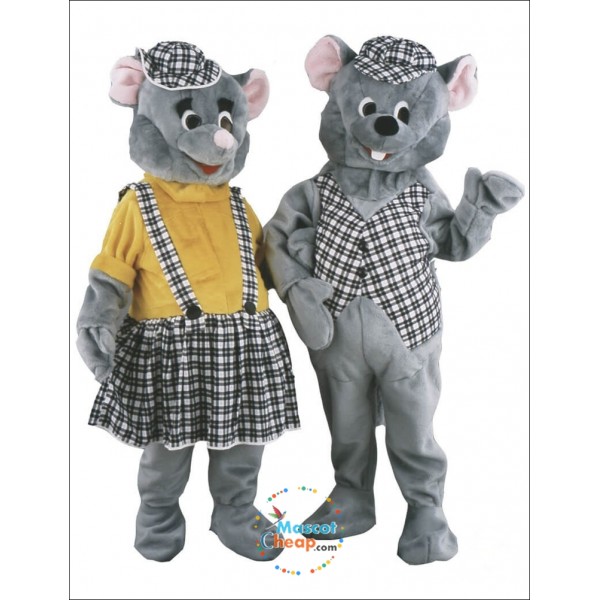 Mouse Mascot Costume couple