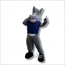 College Grey Mustang Mascot Costume