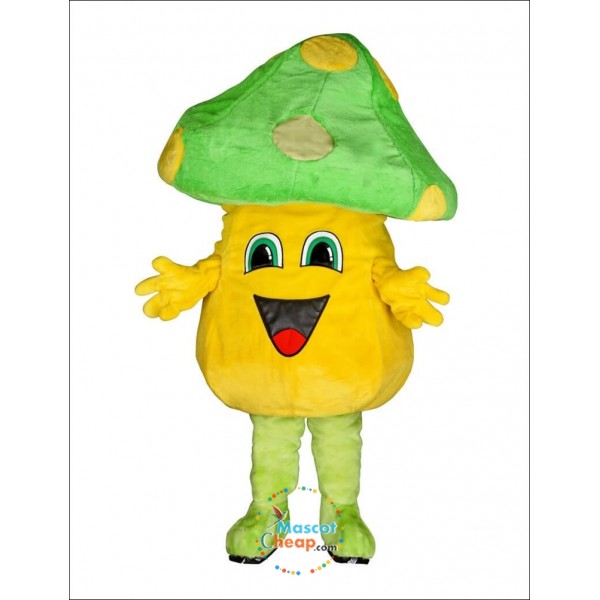 Happy Mushroom Mascot Costume
