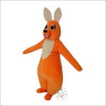 Orange Kangaroo Cartoon Mascot Costume