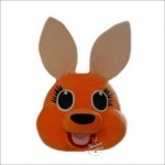 Orange Kangaroo Cartoon Mascot Costume