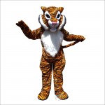 Orange Striped Tiger Cartoon Mascot Costume