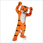 Orange Tiger Cartoon Mascot Costume