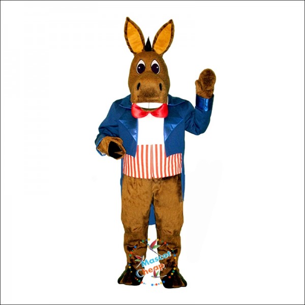 Patriotic Donkey Mascot Costume