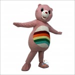 Pink Bear Mascot Costume