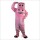 Pink Hippo Cartoon Mascot Costume