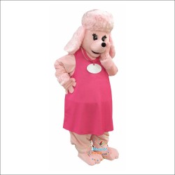 Pink Petals Poodle Mascot Costume
