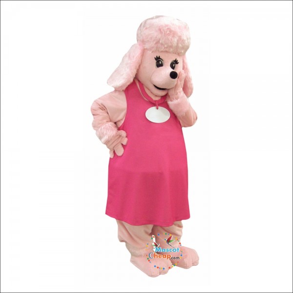 Pink Petals Poodle Mascot Costume