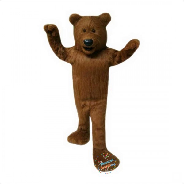 Plush Brown Bear Cartoon Mascot Costume