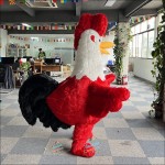 Plush Red Cock Inflatable Mascot Costume