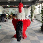 Plush Red Cock Inflatable Mascot Costume