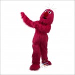 Plush Red Monster Mascot Costume