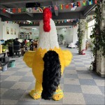 Plush Yellow Cock Inflatable Mascot Costume
