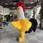 Plush Yellow Cock Inflatable Mascot Costume