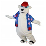 Polar Bear Cartoon Mascot Costume