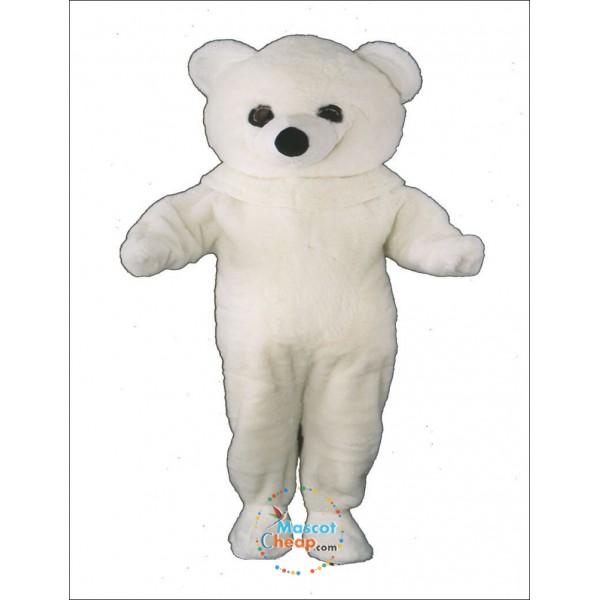 Short Hairs Polar Bear Mascot Costume