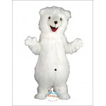 Shaggy Polar Bear Mascot Costume