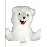 Shaggy Polar Bear Mascot Costume