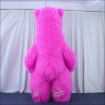 Polar Bear Red Plush Inflatable Mascot Costume