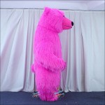 Polar Bear Red Plush Inflatable Mascot Costume