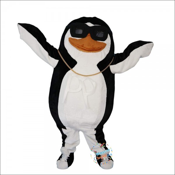 Punk Penguin Cartoon Mascot Costume