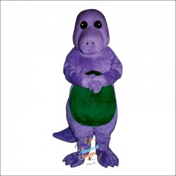 Purple Dinosaur Mascot Costume