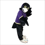 Purple Vest Sport Eagle Cartoon Mascot Costume