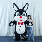 Rabbit Black Bunny Inflatable Mascot Costume