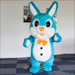 Rabbit Blue Bunny Inflatable Mascot Costume