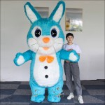 Rabbit Blue Bunny Inflatable Mascot Costume