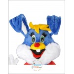 Cute Blue Rabbit Mascot Costume